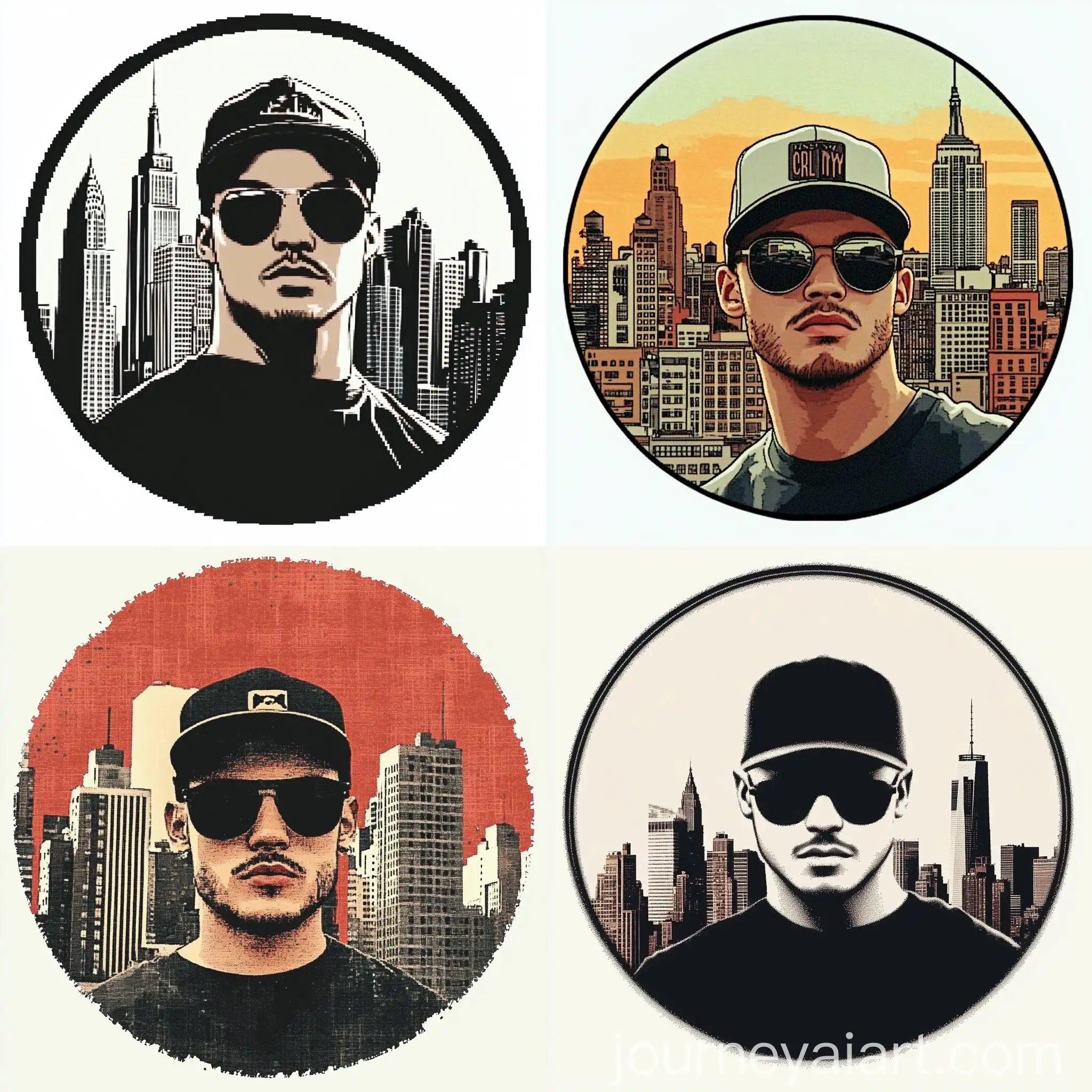 Round-Logo-with-Rap-Style-Featuring-NYC-Buildings