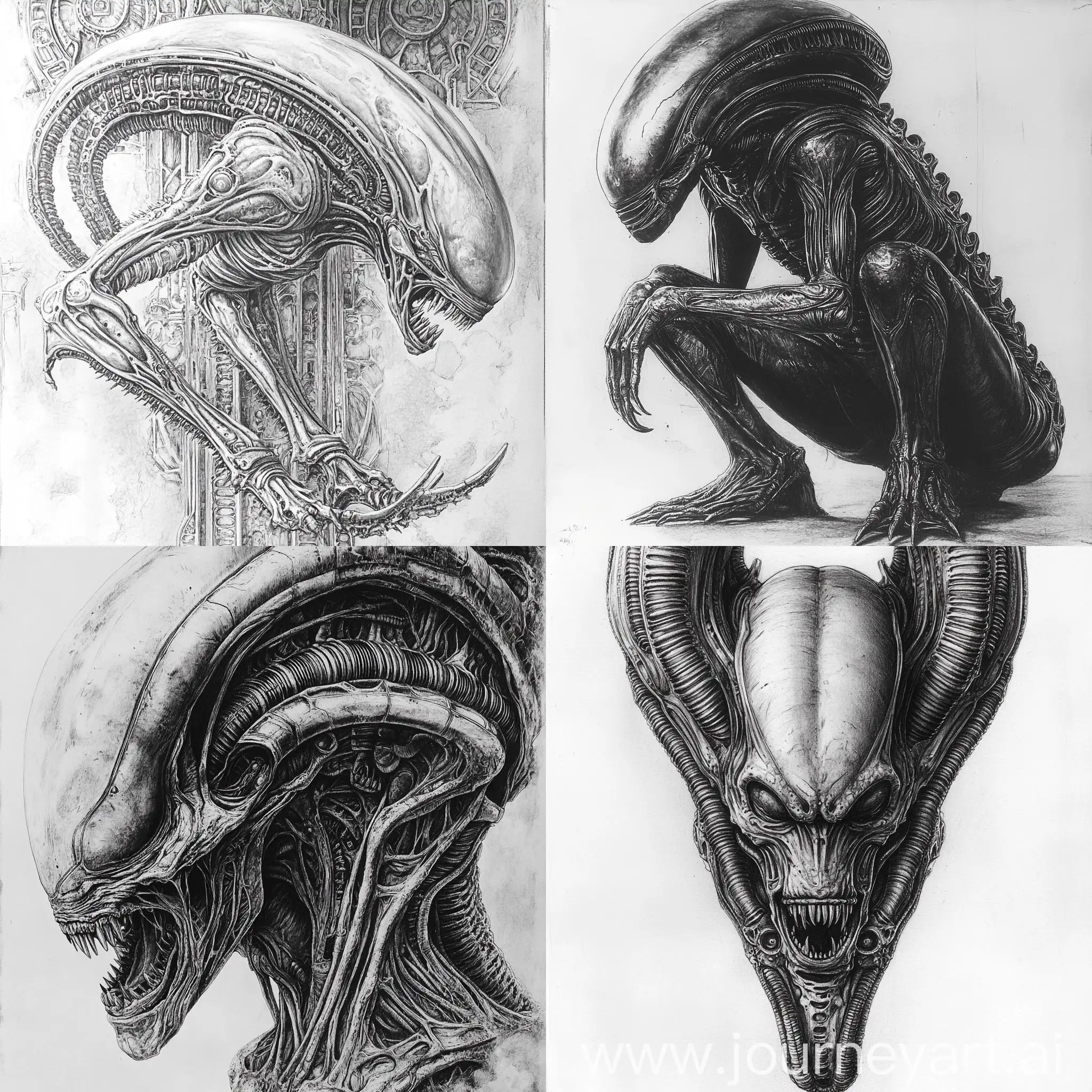 Anthropomorphic-Alien-Creature-in-HR-Giger-Style