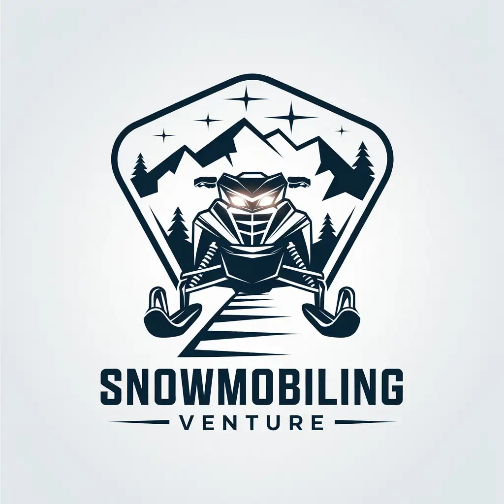 LOGO Design for Snowmobiling Venture Modern Sleek Emblem for New England Adventures