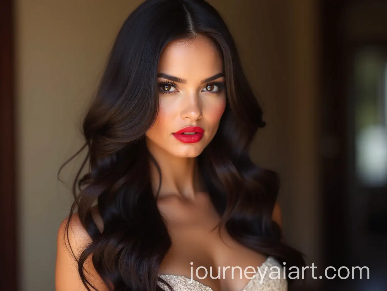 Glamorous-Supermodel-with-Hollywood-Waves-and-Red-Lipstick