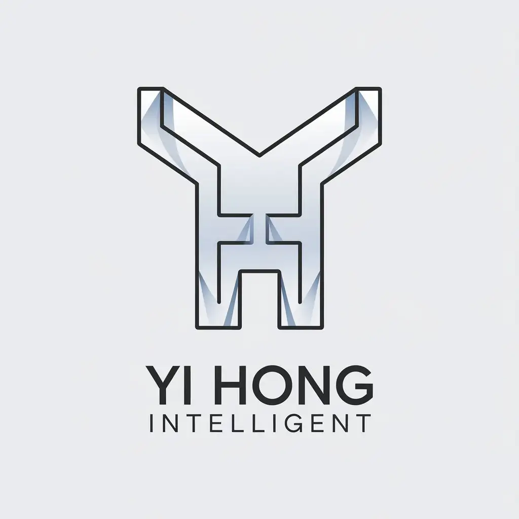 a vector logo design,with the text "Yi Hong Intelligent", main symbol:symbol,Minimalistic,clear background