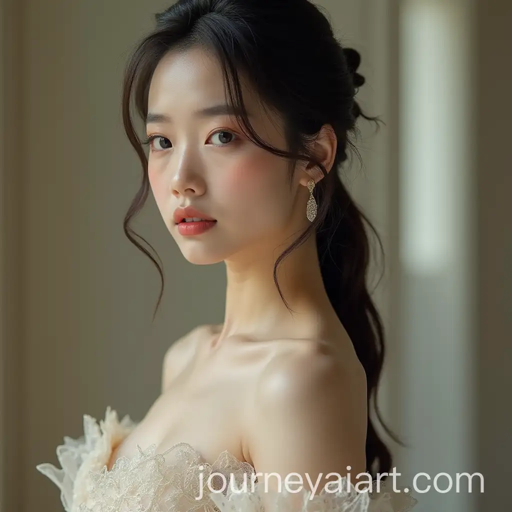 Elegant-Asian-Woman-in-Princess-Dress-with-Heterochromatic-Eyes