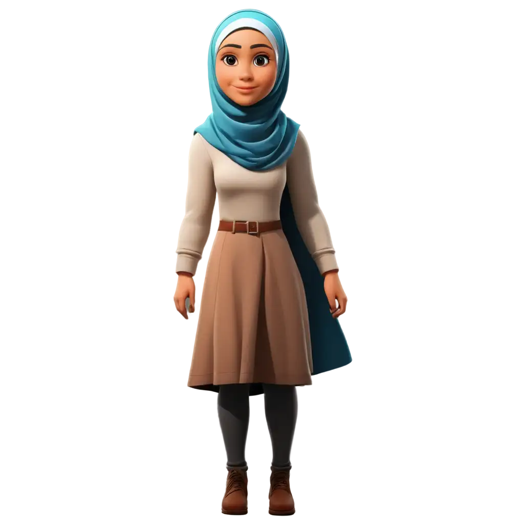 Create-a-Young-FullBody-HijabWearing-Character-PNG-for-Diverse-Use