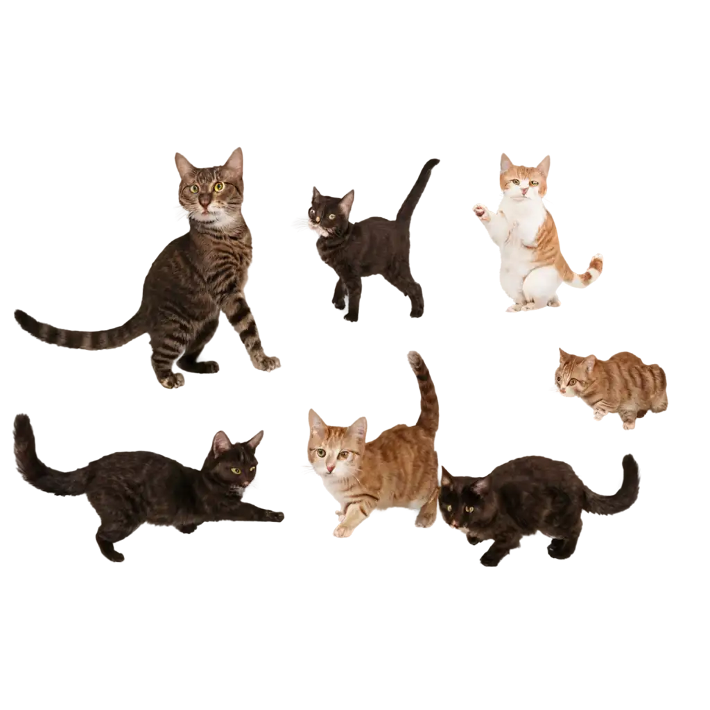 Gathering-Cats-PNG-Capture-the-Charm-and-Whimsy-of-Feline-Fellowship