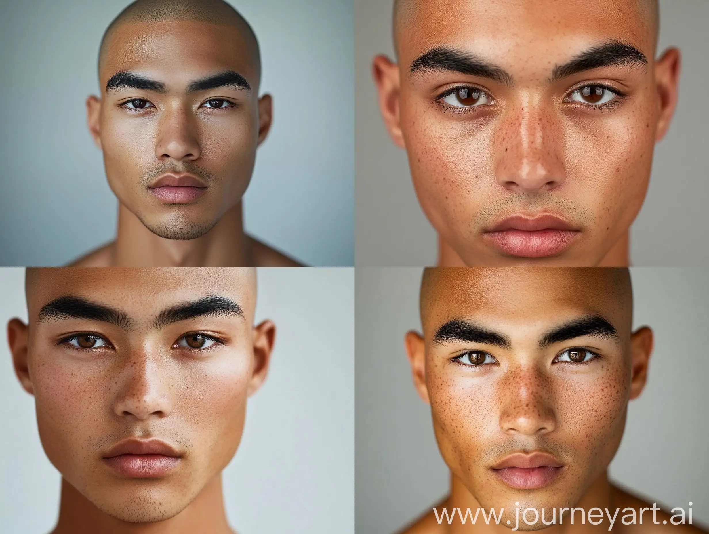 HyperRealistic-Portrait-of-a-Handsome-Blasian-Man-with-Bald-Head-and-Subtle-Makeup