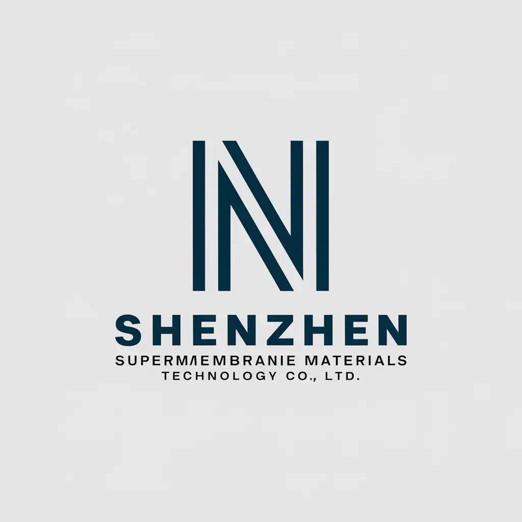 a vector logo design,with the text "Shenzhen Nanke Supermembrane Materials Technology Co., Ltd.", main symbol:letters,Moderate,clear background