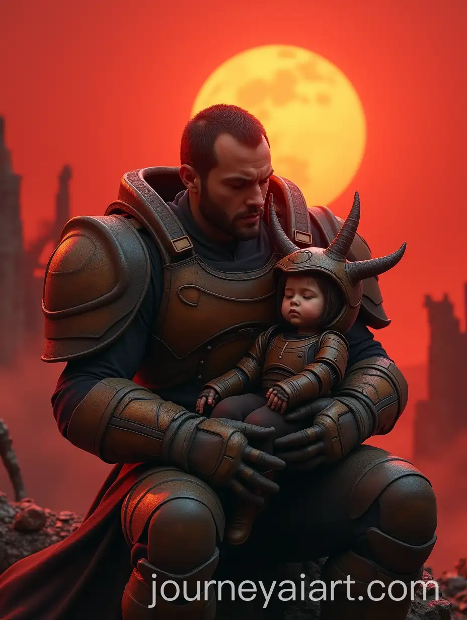 Doom-Eternal-Cinematic-Scene-Doomguy-and-Dumghel-in-a-Desolate-Landscape