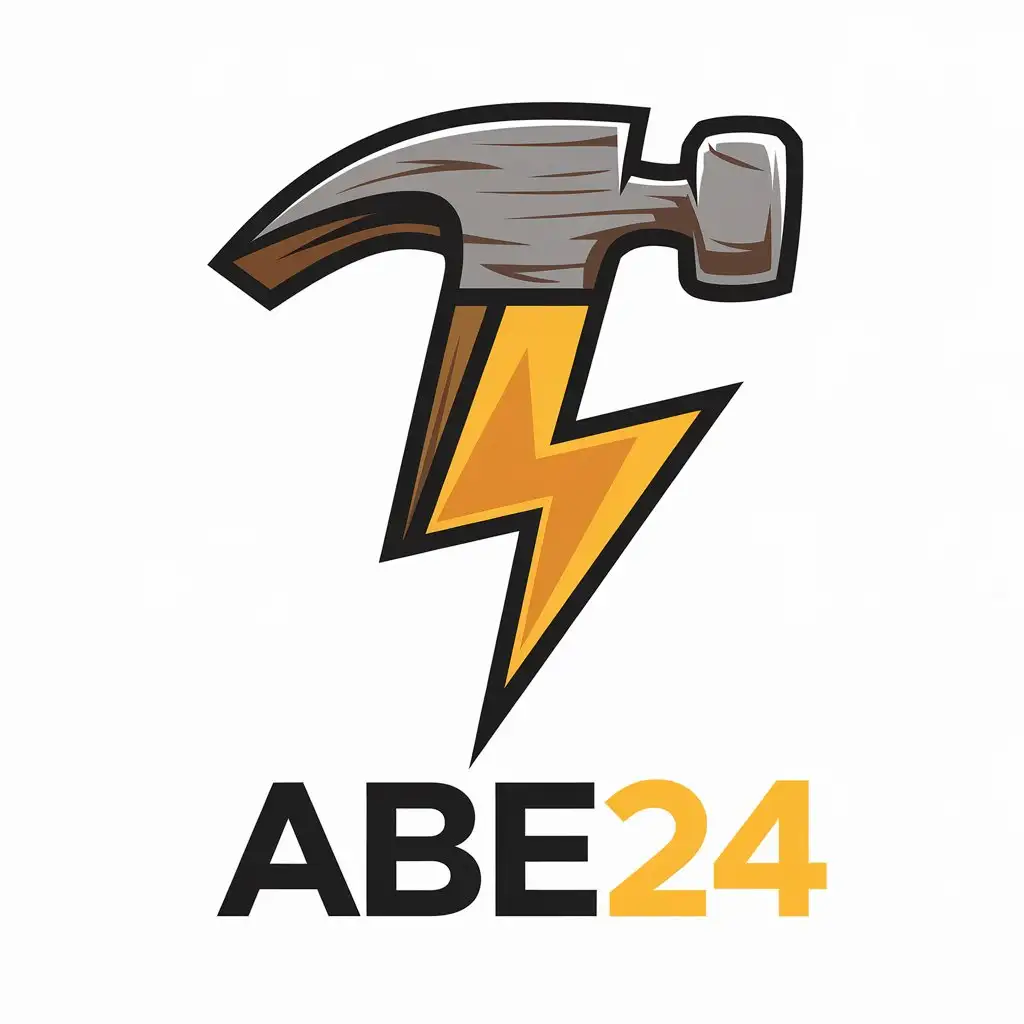 a vector logo design,with the text "ABE24", main symbol:wood carpentry electricity,Moderate,clear background