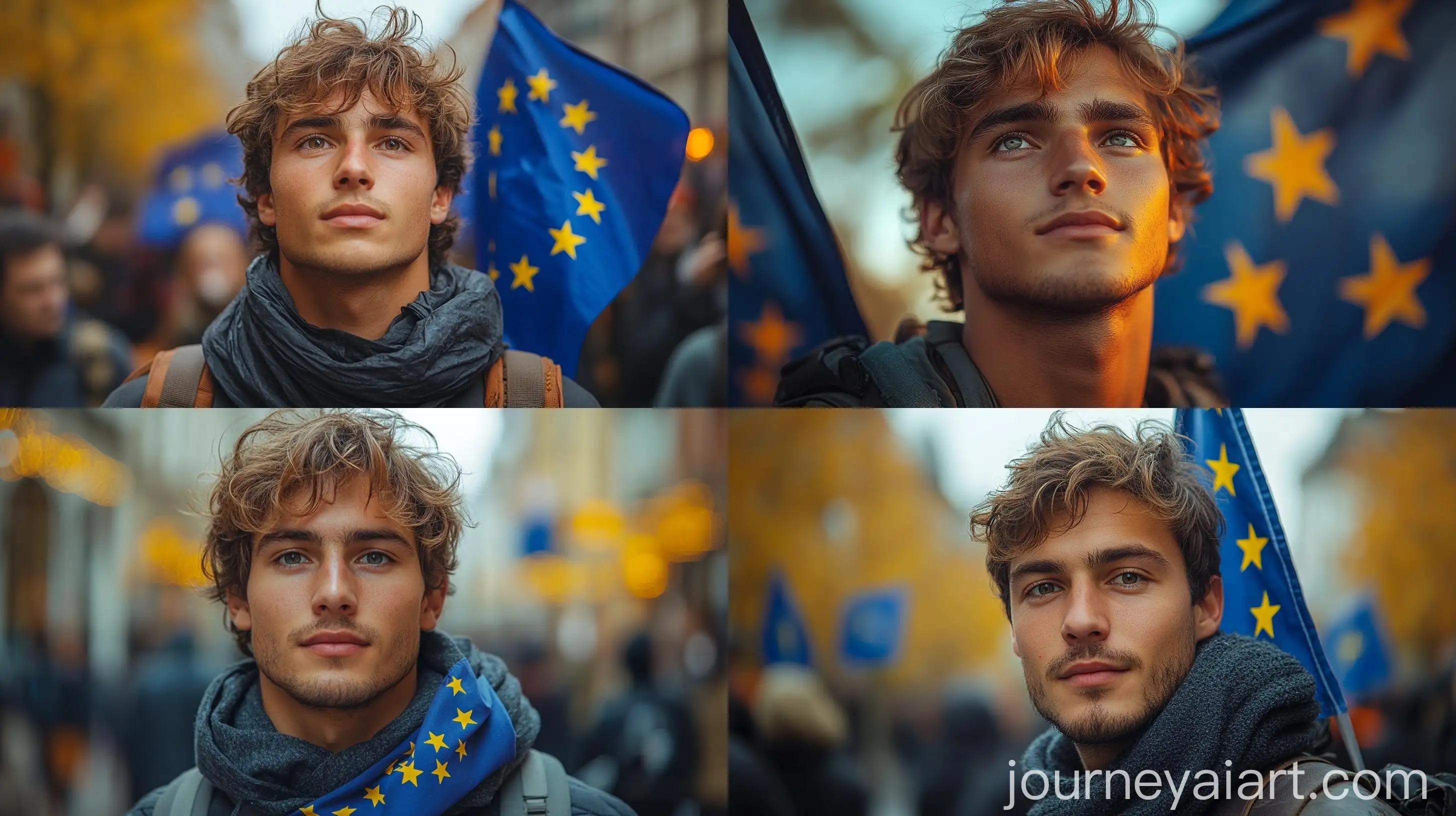 Young-Man-Holding-European-Union-Flag-in-Plea-for-EU-Membership