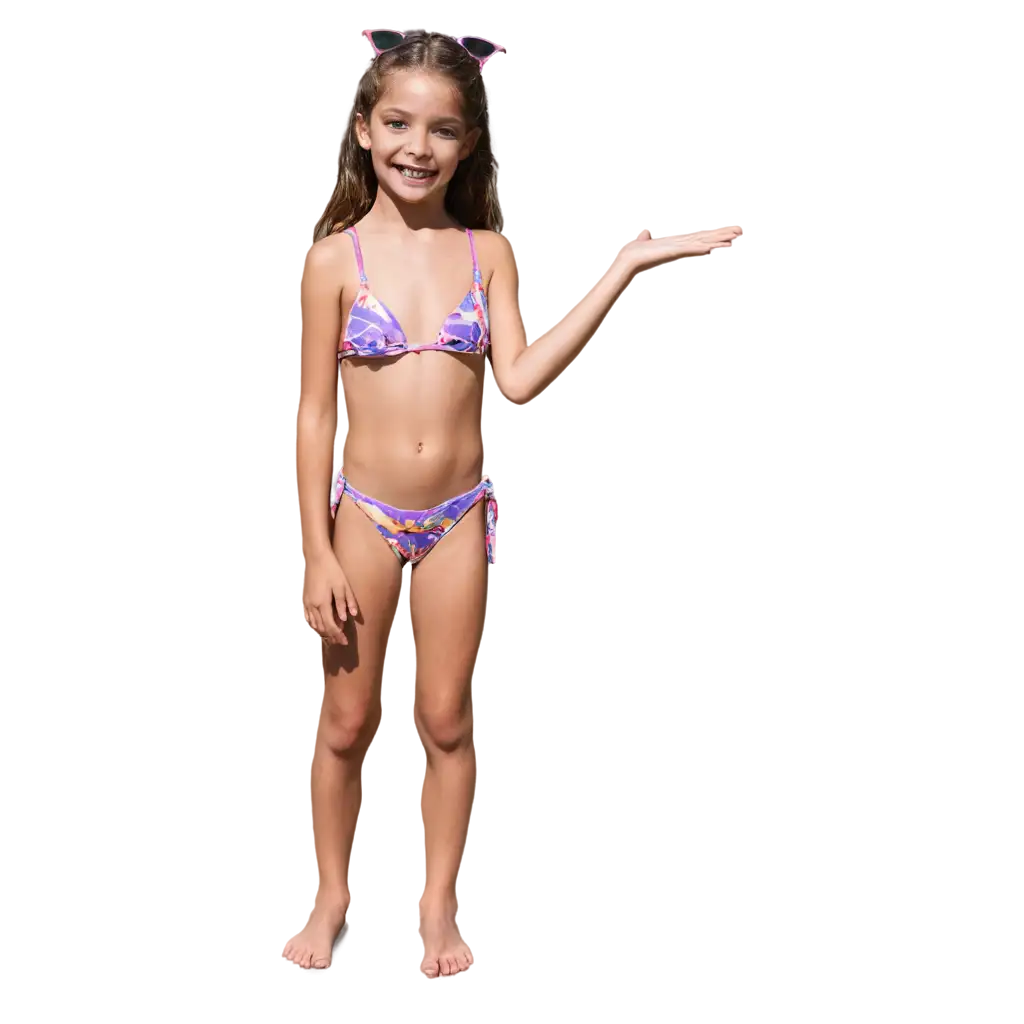 Stylish-PNG-Image-of-a-10YearOld-Girl-in-a-Bikini