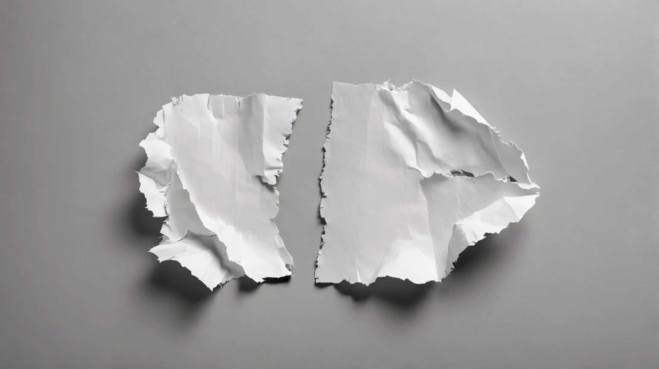 Torn White Paper Pieces on Dark Background