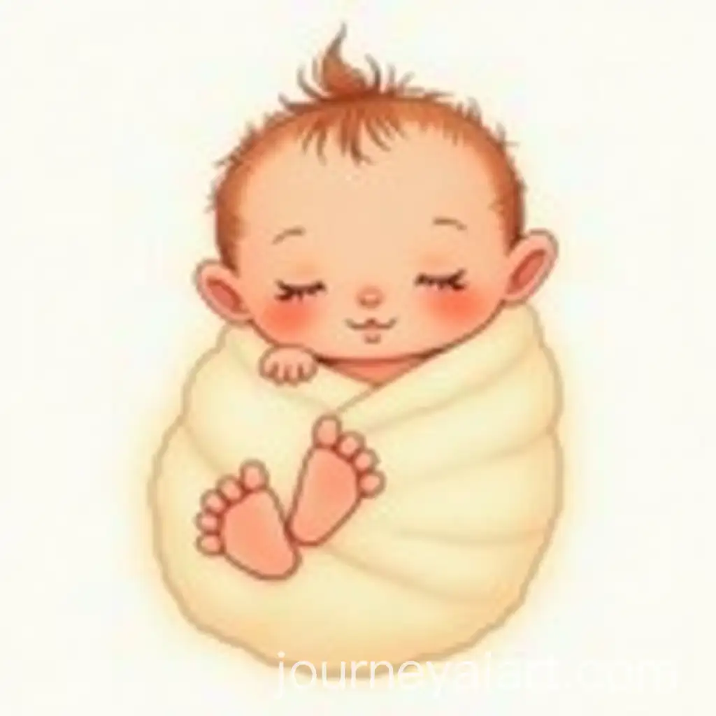 Newborn-Baby-Girl-with-Shortened-Leg-Wrapped-in-Cozy-Blanket-in-Storybook-Style