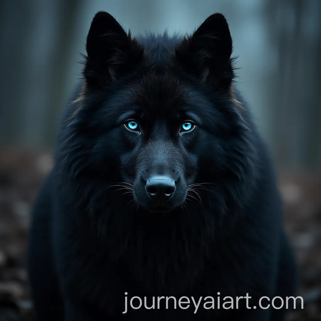 Powerful-Black-Mud-Creature-with-Moonlit-Blue-Eyes