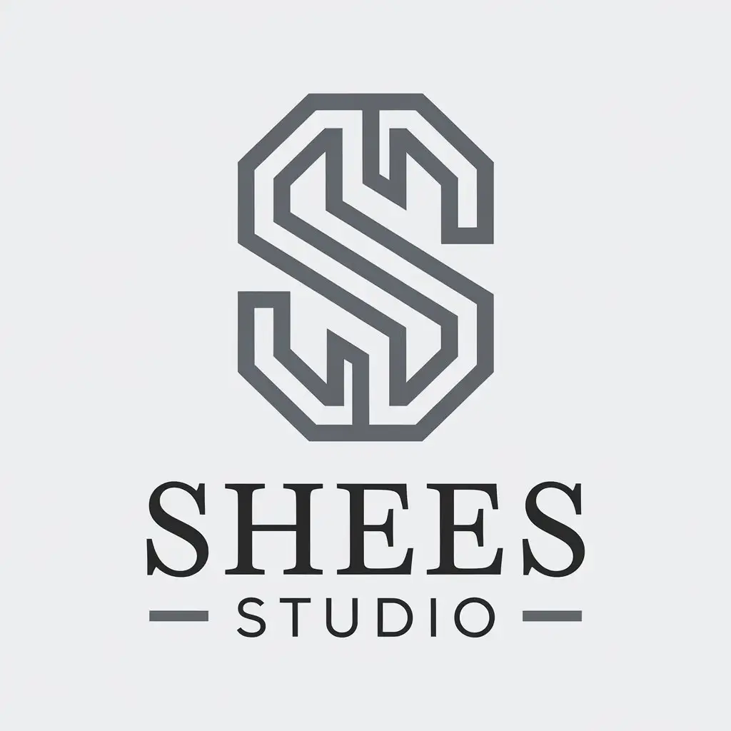 LOGO Design for Shees Studio Vector SS Symbol with Clear Background