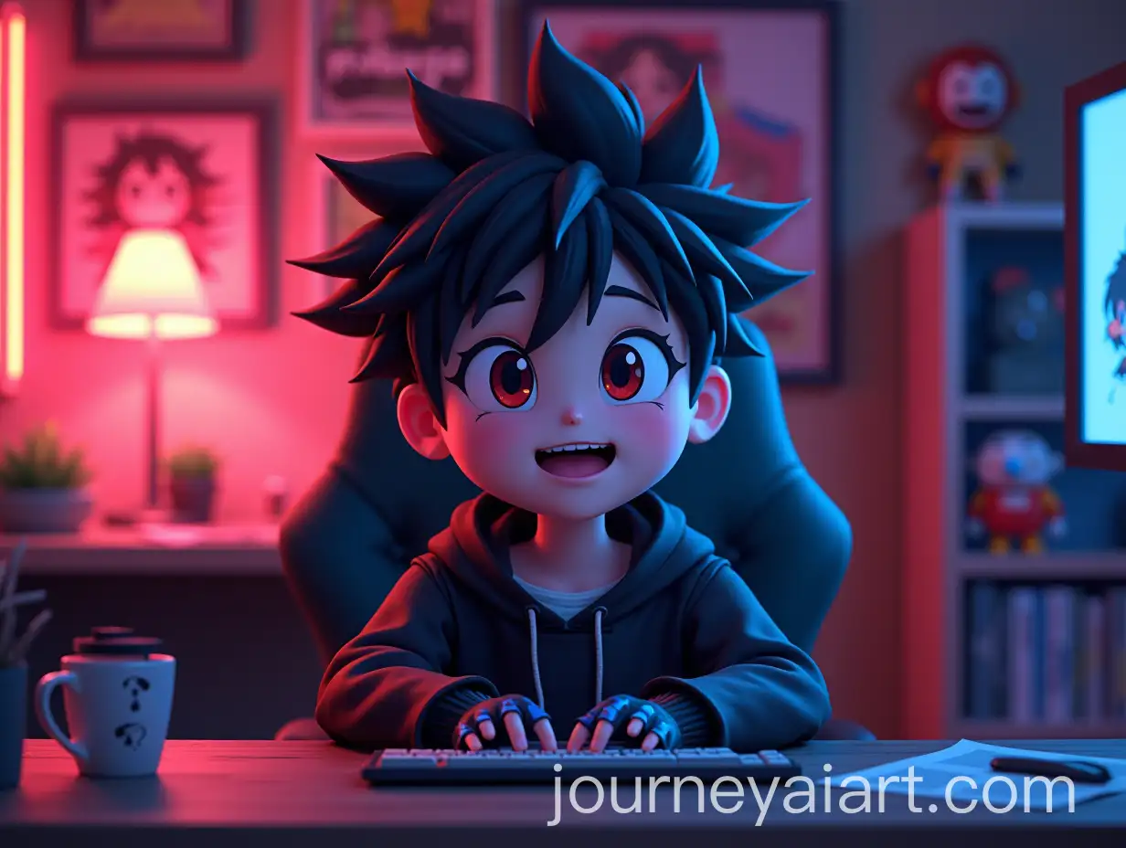 Zikky-in-a-Neon-Anime-Workspace-with-LipSync-Animation