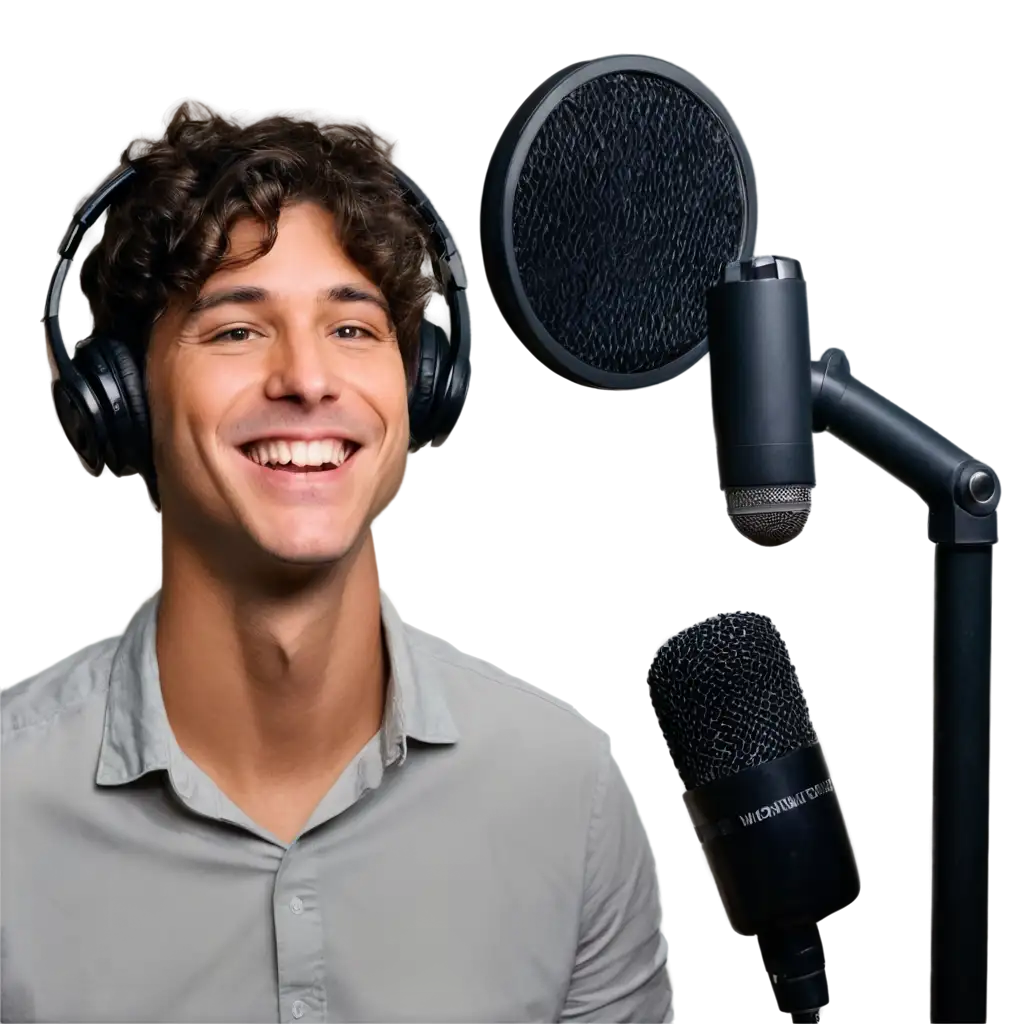 Man-Setting-Up-a-Podcast-Microphone-PNG-Image-for-Engaging-Content-Creation