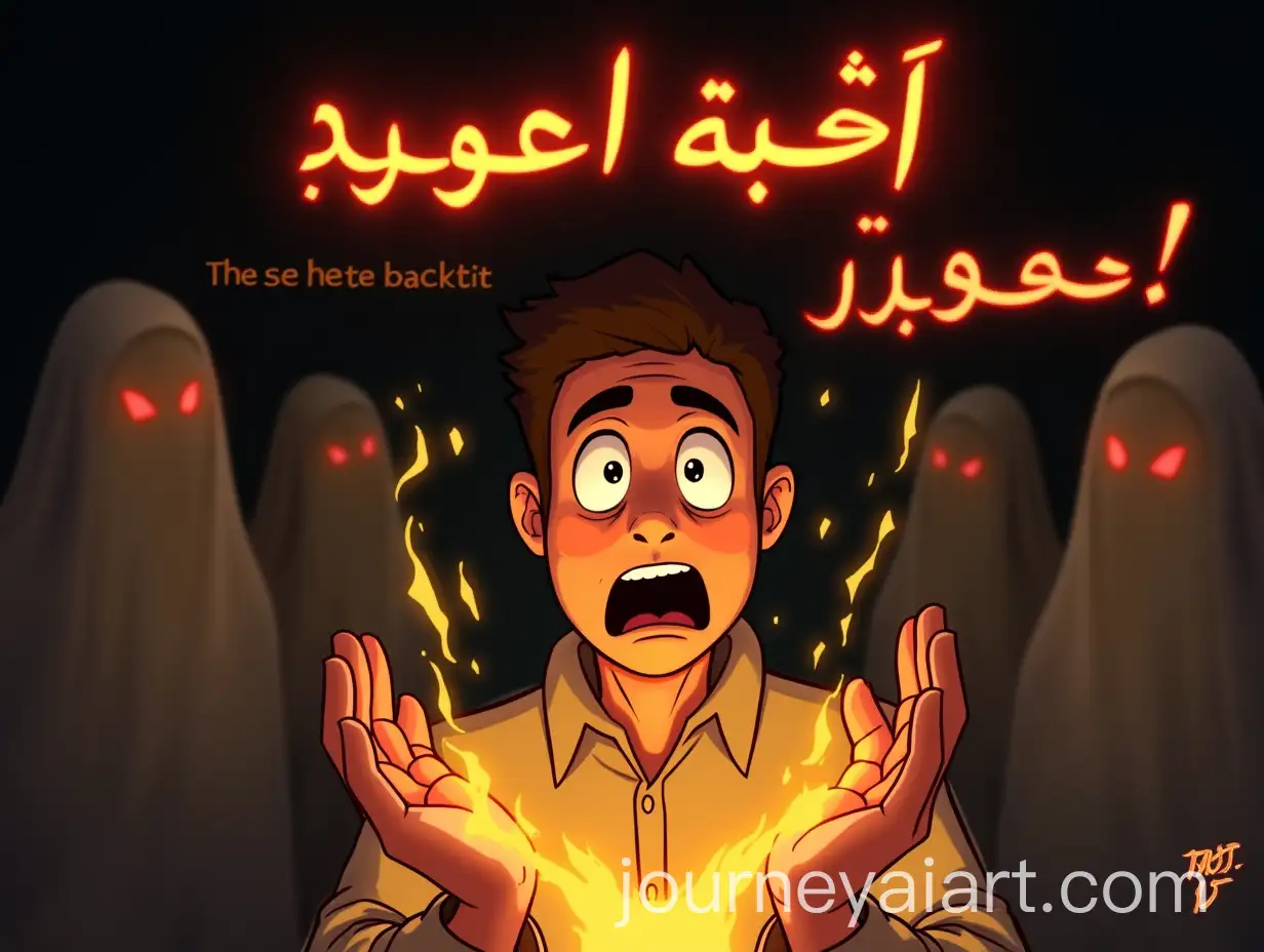 Shocked-Man-Witnessing-His-Good-Deeds-Vanishing-Into-Dust-in-Dramatic-CartoonStyle-Thumbnail