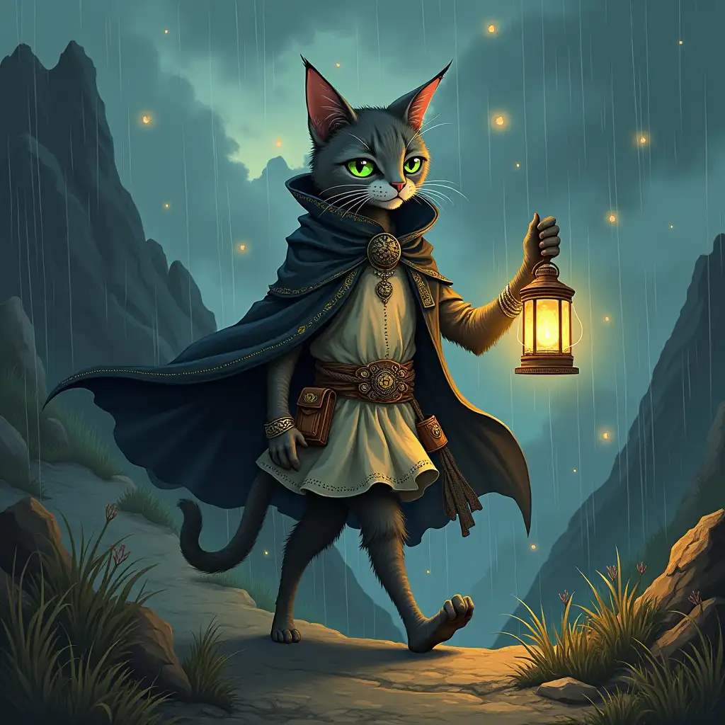 Sir-Whiskerfeld-the-Lone-Wanderer-A-Mystical-Cat-on-a-Mountain-Path