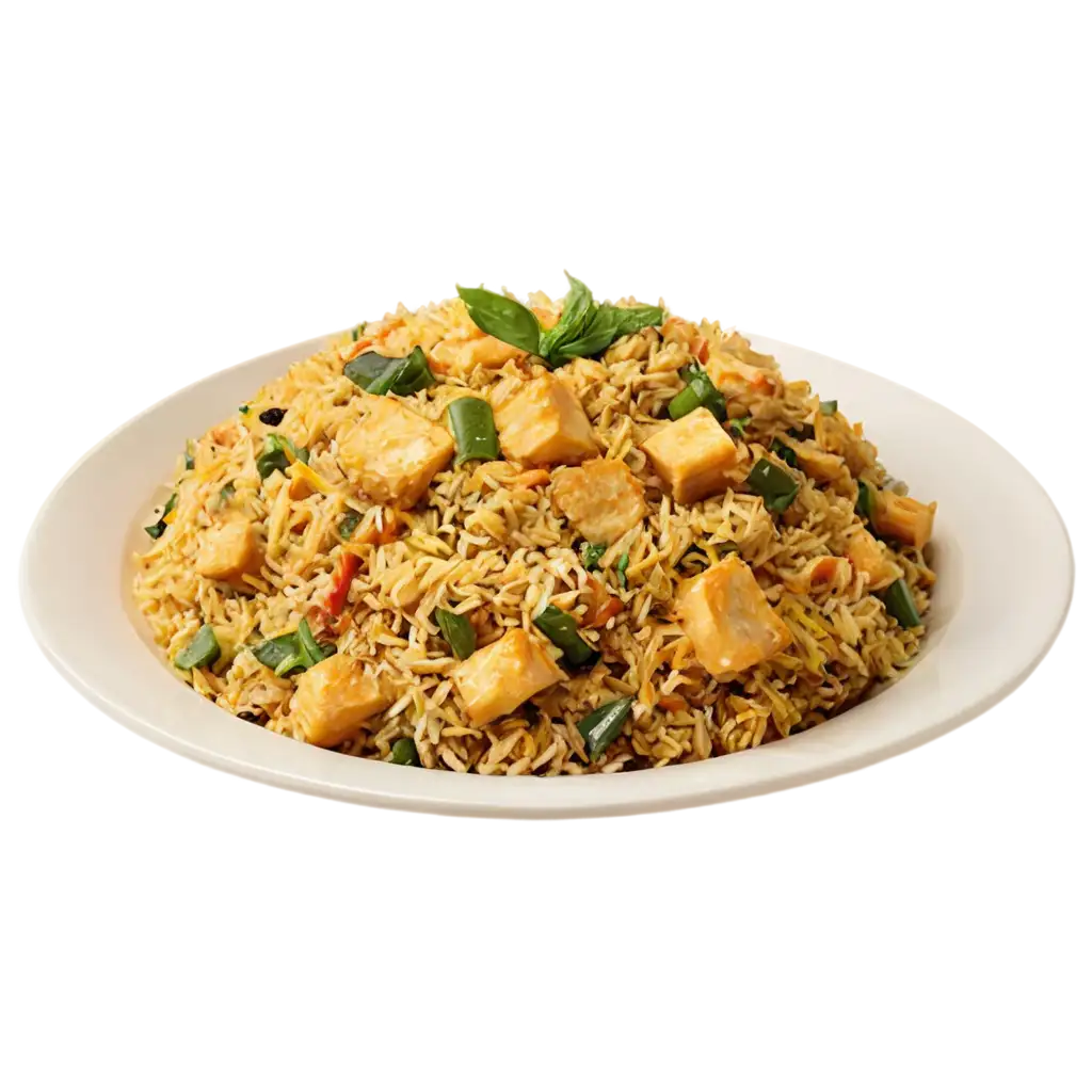 Pure-Veg-Paneer-Biryani-Rice-PNG-Image-Savory-Delight-on-Plate