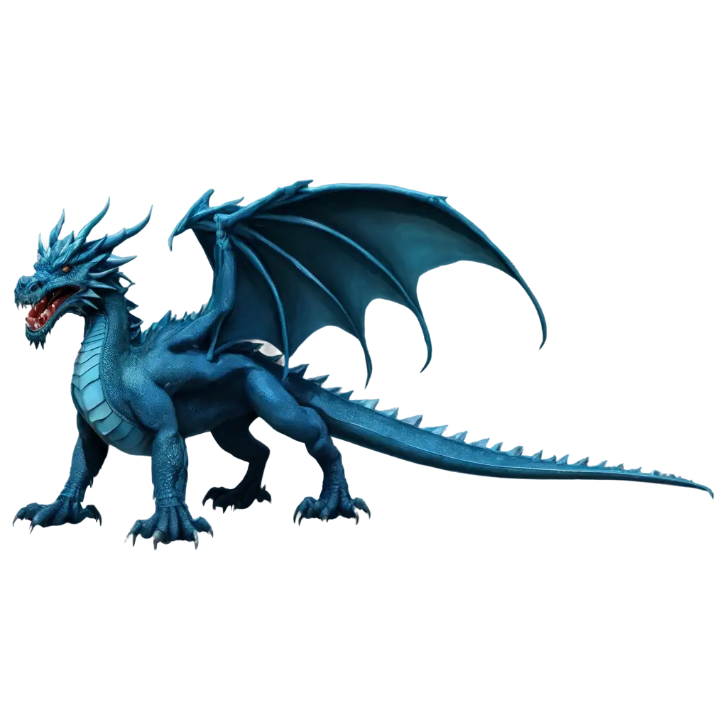 Menacing-Blue-Dragon-PNG-HighQuality-Imagery-for-Fantasy-Art-and-Design