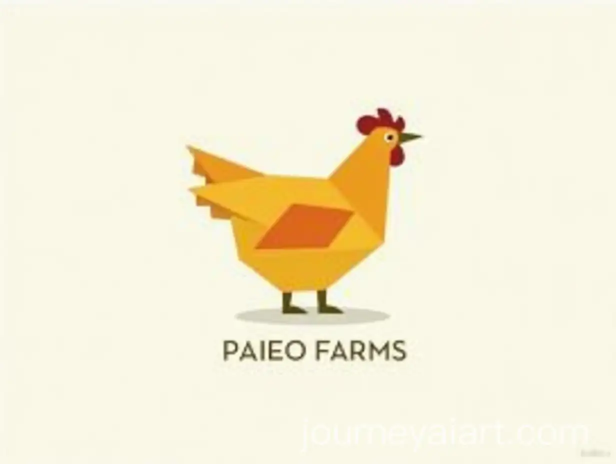OrigamiInspired-Chicken-Farm-Logo-Design-for-Paleo-Farms