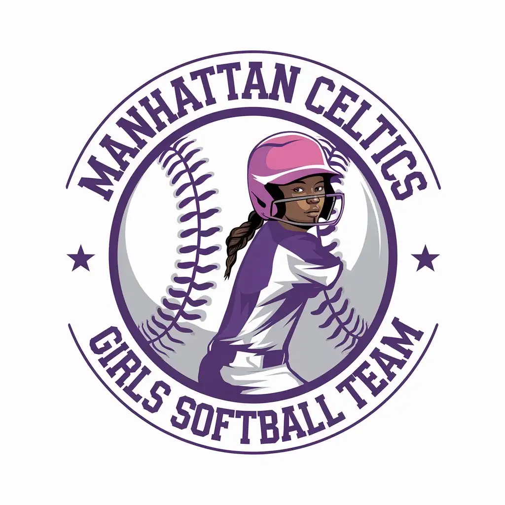 LOGO Design for Manhattan Celtics Girls Softball Team Celtic Green White with Pink Accents