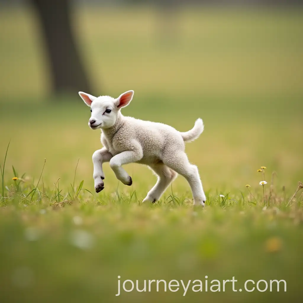 Little-Lamb-Running-Away-from-Its-Owner-in-the-Meadow