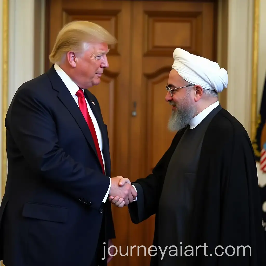 AI-Art-Prompt-ExpansionTrump-Shakes-Hands-with-Khamenei-in-Diplomatic-Gesture