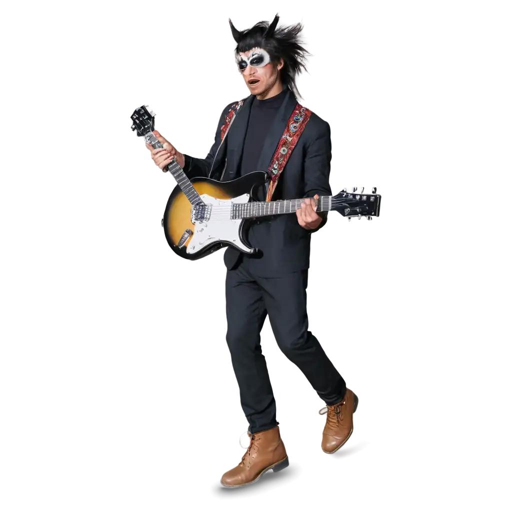 Electric-Guitar-Playing-HorseMan-Hybrid-PNG-Image-Creative-Fusion-of-Mythical-and-Modern