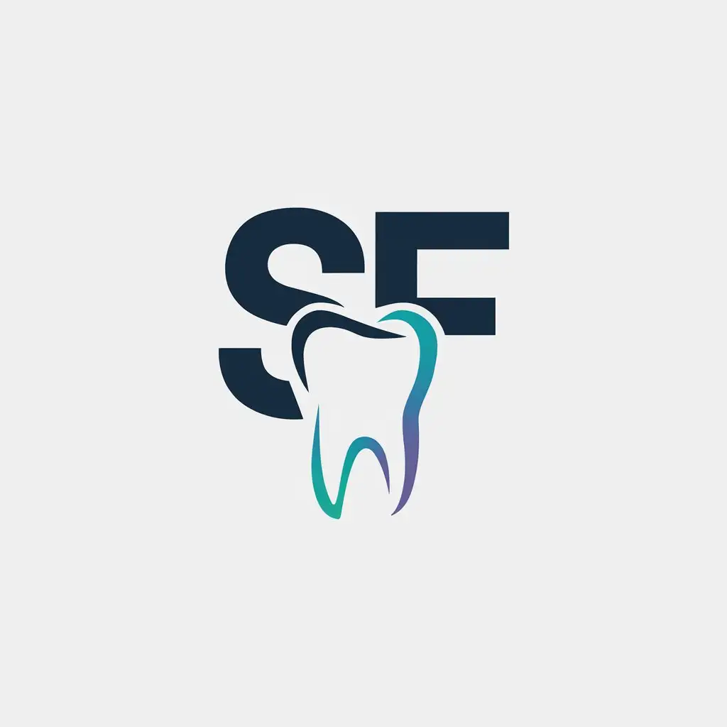 LOGO Design for SF Tooth Symbol with Moderate Style for Medical Dental Industry