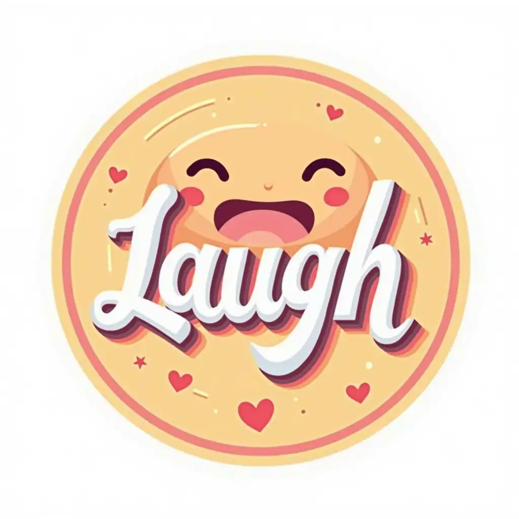 Playful-Emblem-Logo-for-Laugh-TShirt-Brand-Featuring-Cheerful-Icons