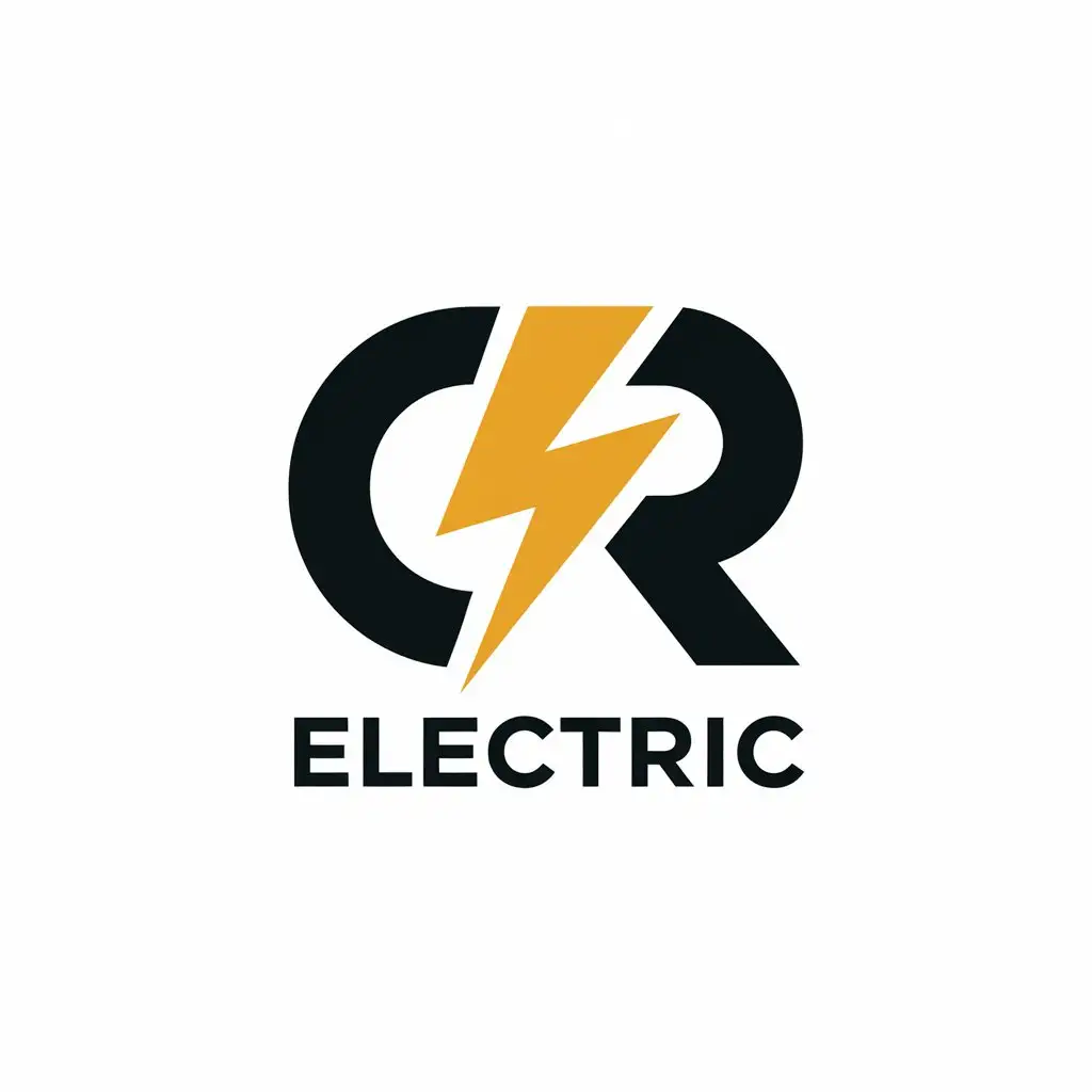 LOGO Design for GR Electric Vector Logo with GR Symbol for Construction Industry