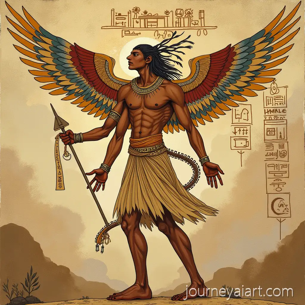 EnlilAI-Image-Expansion-Sumerian-God-of-Wind-and-Storms-Depicted-in-Ancient-Manuscripts