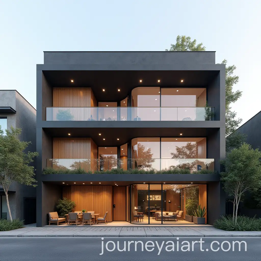 Modern-FourStory-Retail-Complex-Facade-with-Anthracite-and-Wood-Tones