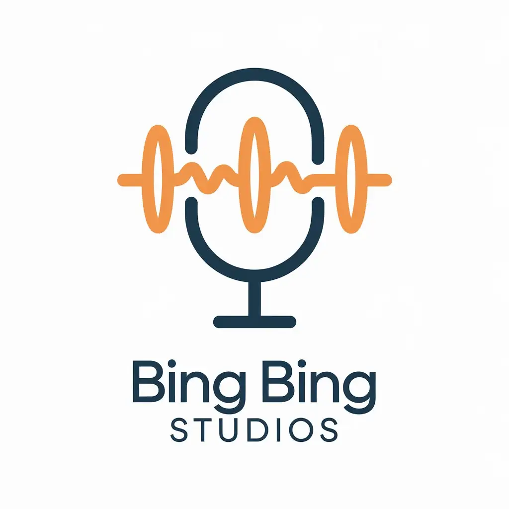 LOGO Design for Bing Bing Studios Modern Minimalist with Clear Background