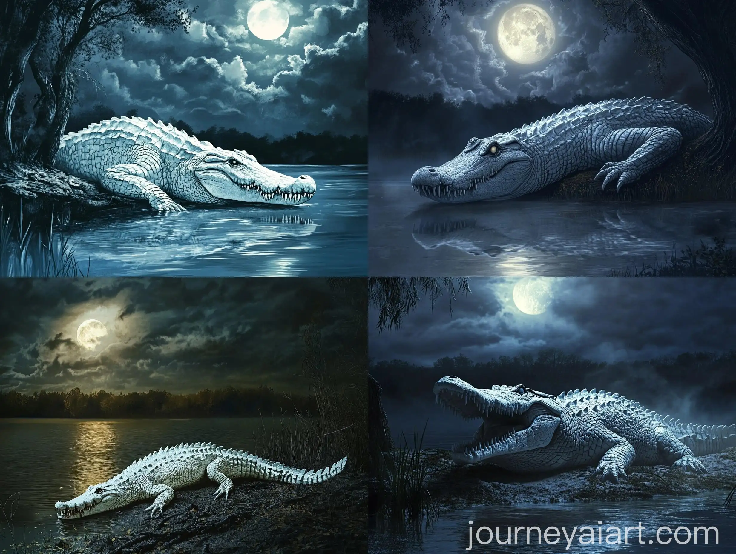 Horror-Scene-Realistic-White-Crocodile-Ghost-at-Moonlit-Lake