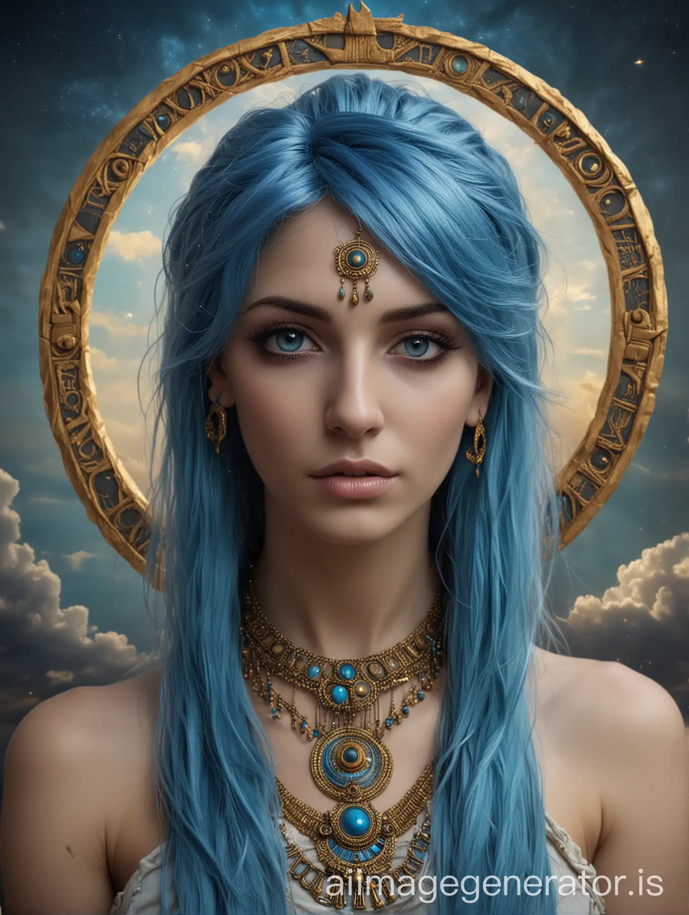 Amunet-Goddess-Mother-with-Blue-Hair-and-Black-Eyes