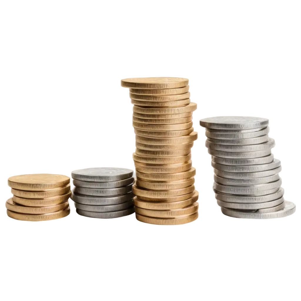 HighQuality-PNG-Image-of-a-Stack-of-Money-and-Coins-for-Versatile-Applications