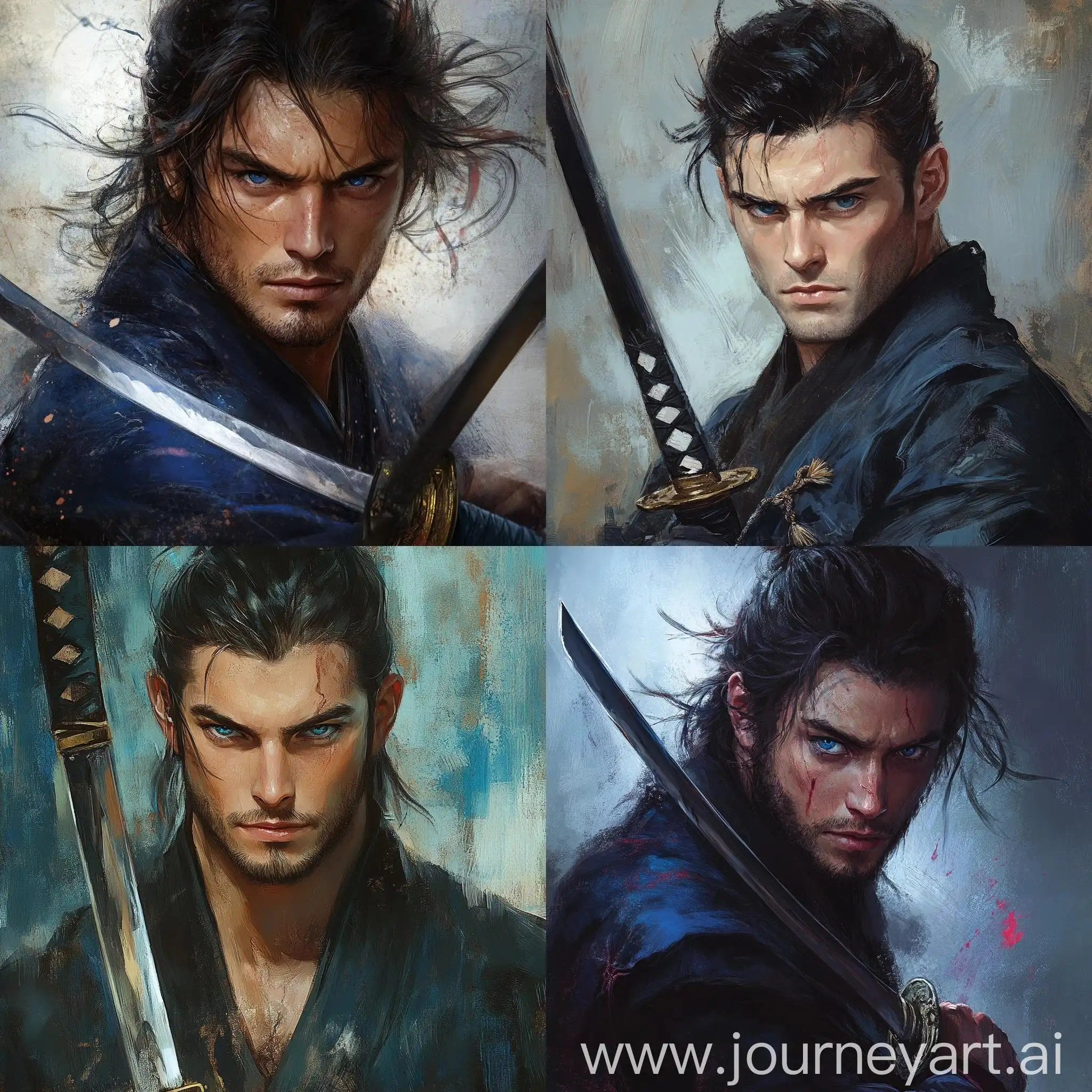 DarkHaired-Man-with-Katana-and-Blue-Eyes