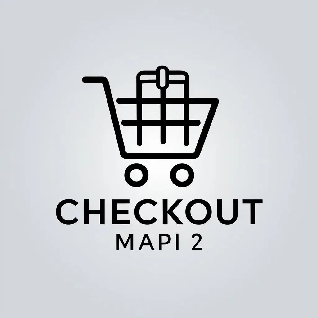 LOGO Design for Checkout MAPI 2 Shopping Cart Symbol on Clear Background