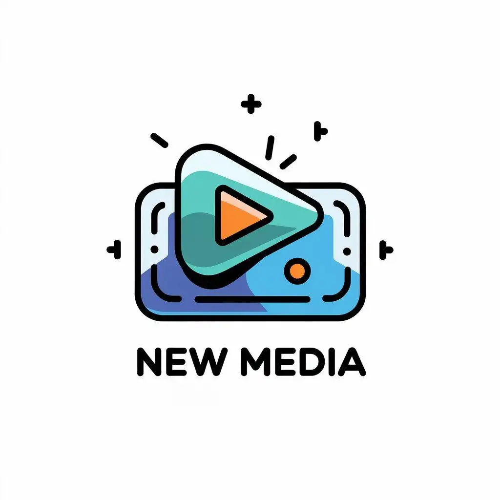 LOGO-Design-for-New-Media-Center-Modern-Vector-Logo-with-Media-Symbol