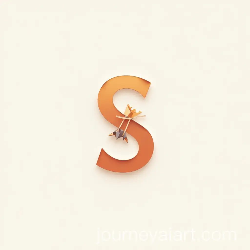 Minimalist-3D-Logo-for-Birthday-and-Celebration-Service-with-Orange-and-Gray-Colors