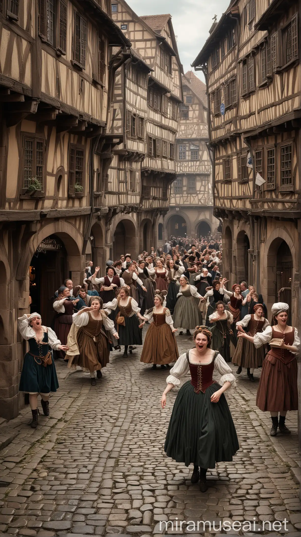 Chaos in Medieval Strasbourg Frantic Street Dance of Exhaustion and Panic