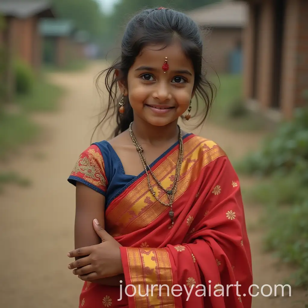 Indian-Girl-in-Traditional-Saree-Portrait