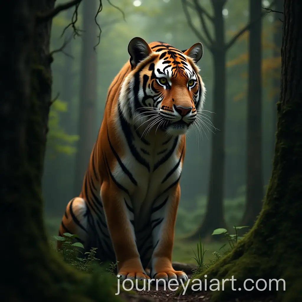 HumanTiger-Hybrid-in-a-Lush-Forest-Environment