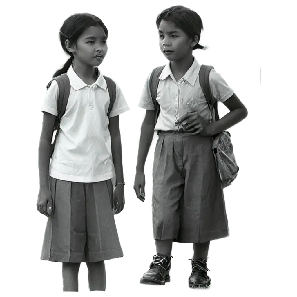 Historical-PNG-Image-of-Schoolchildren-in-Indonesia-from-the-Past-HighQuality-Clear-Representation