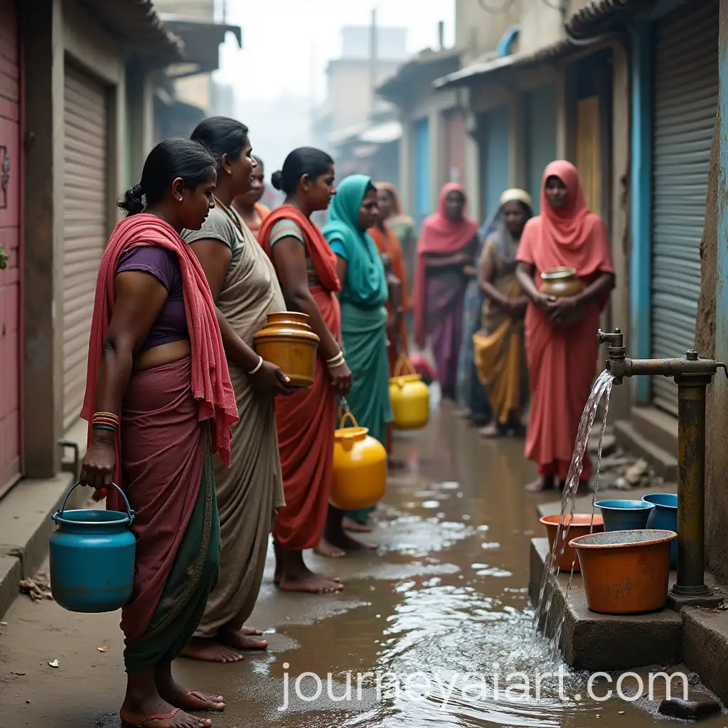 Poor-Indian-People-Collecting-Water-in-Urban-Neighborhood