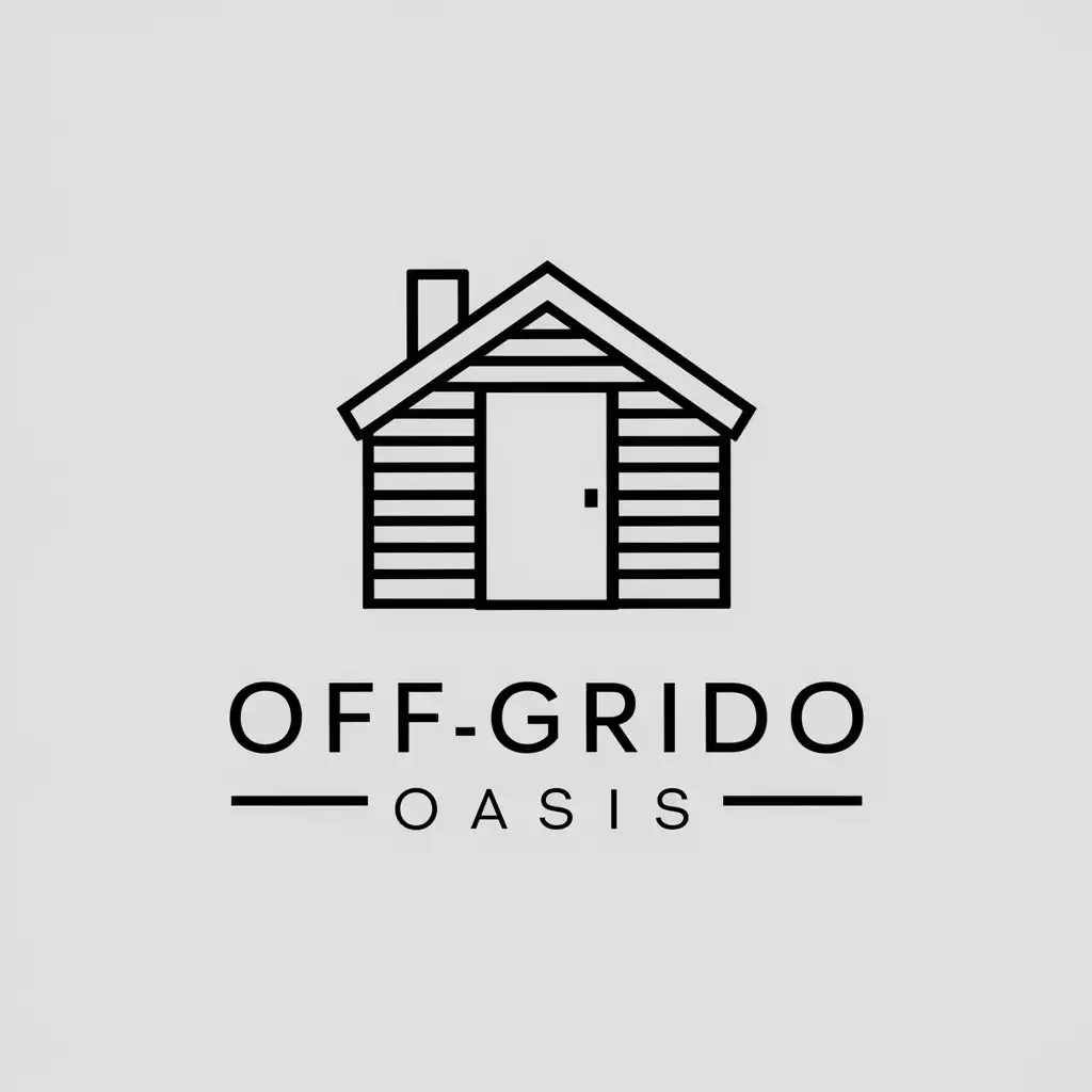 LOGO Design for OffGridOasis Tinyhouse Vector Logo with Minimalistic Design