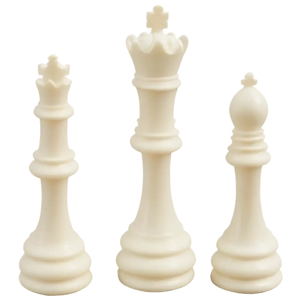 White-Plastic-Chess-Figurines-PNG-HighQuality-Transparent-Format-for-Versatile-Use