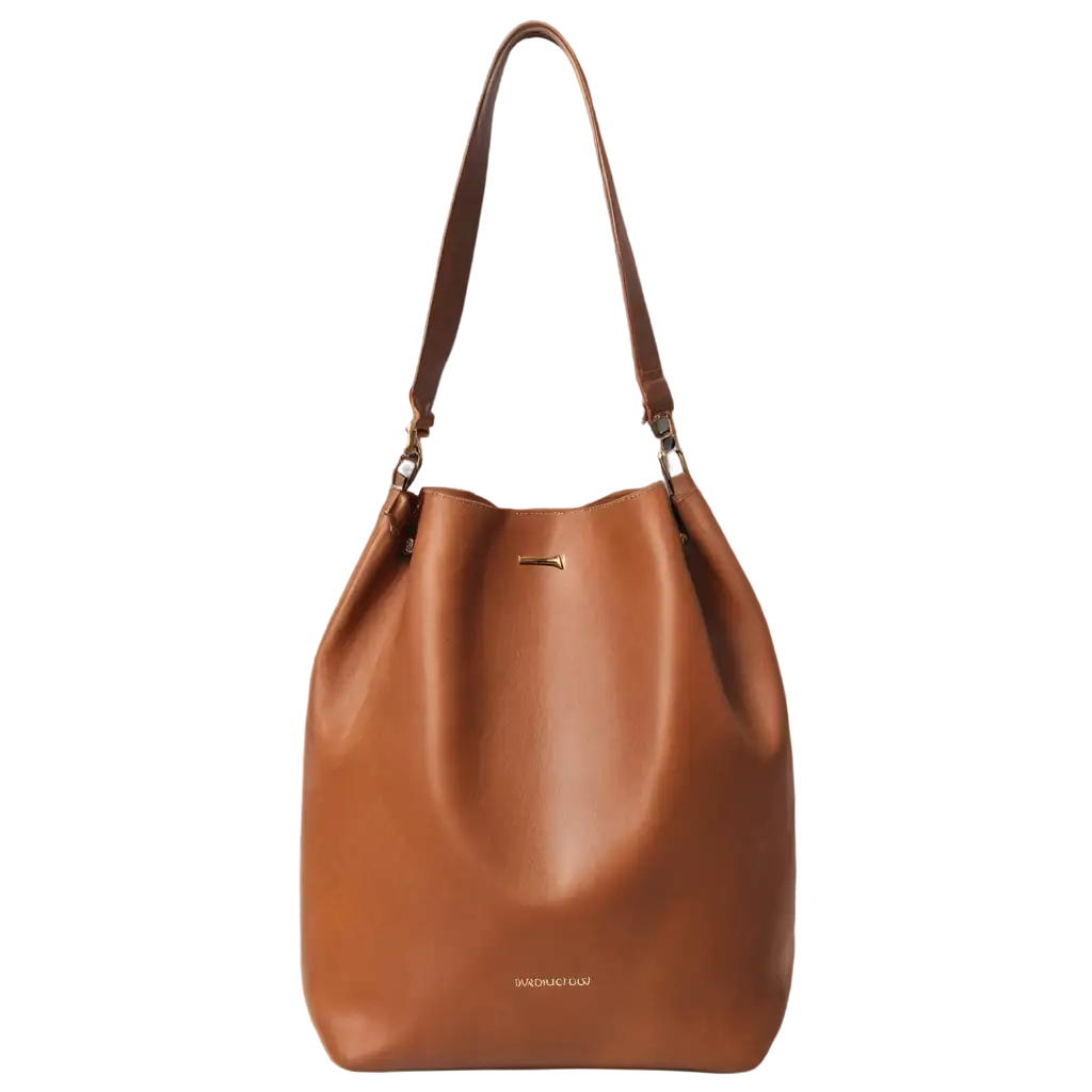 female brown leather bag